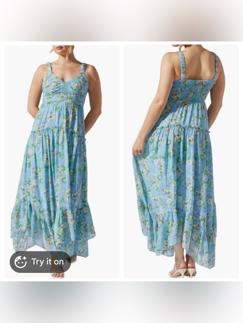 NWT ASTR THE LABEL MAXI FLORAL DRESS SIZE S